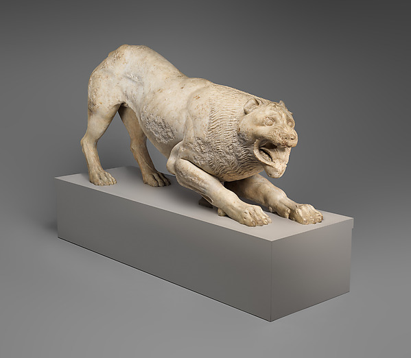 A Marble Statue of a Lion, ca. 400–390 BCE